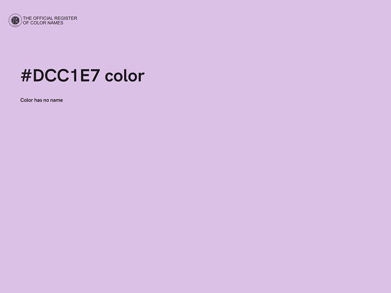 #DCC1E7 color image