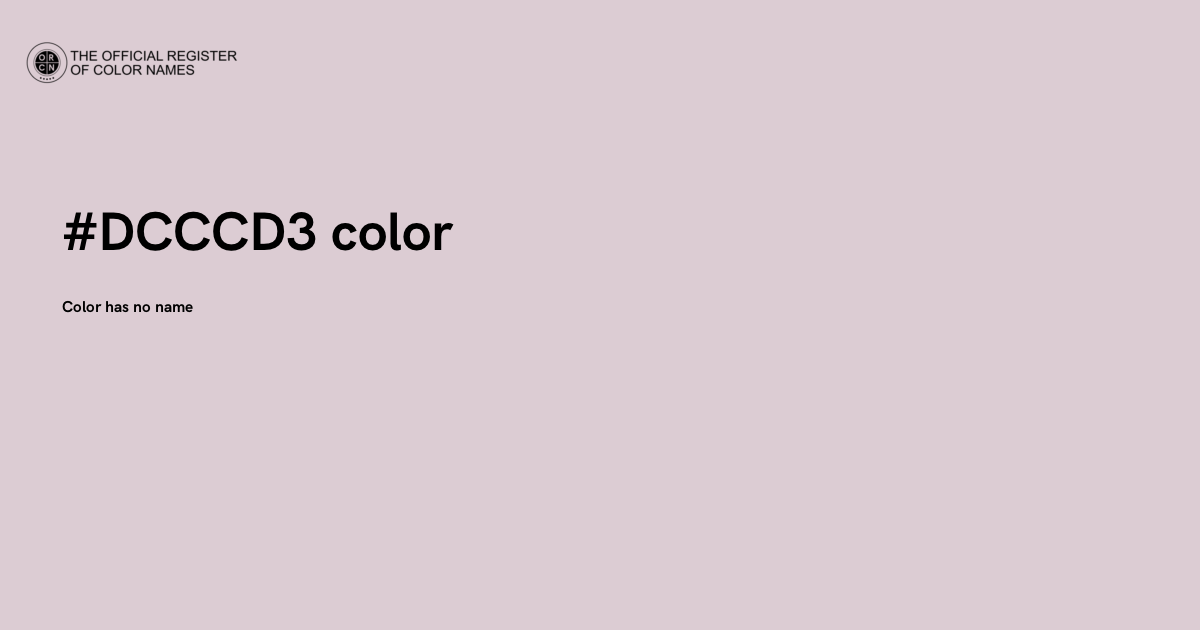 Color #DCCCD3 - The Official Register of Color Names