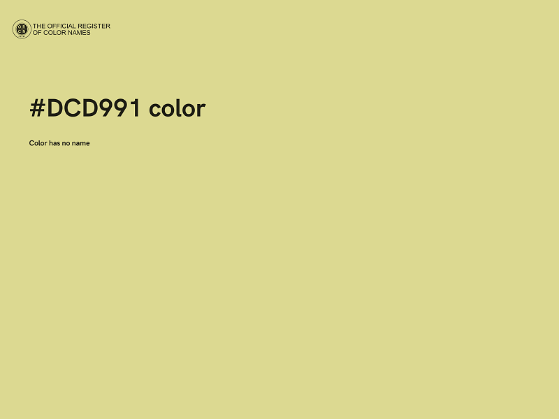 #DCD991 color image