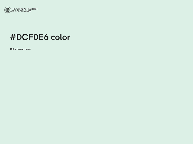 #DCF0E6 color image