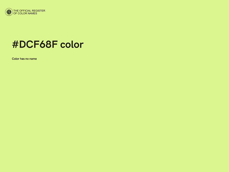 #DCF68F color image