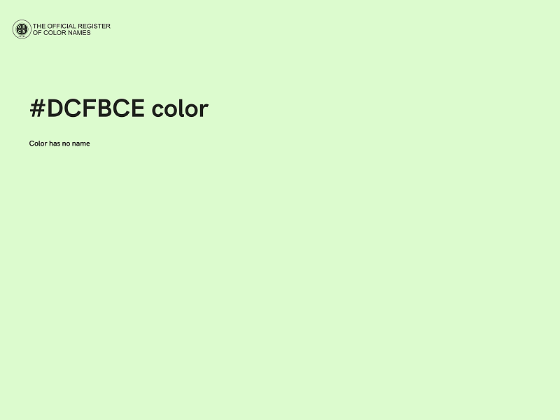 #DCFBCE color image