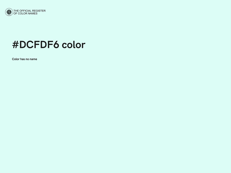 #DCFDF6 color image