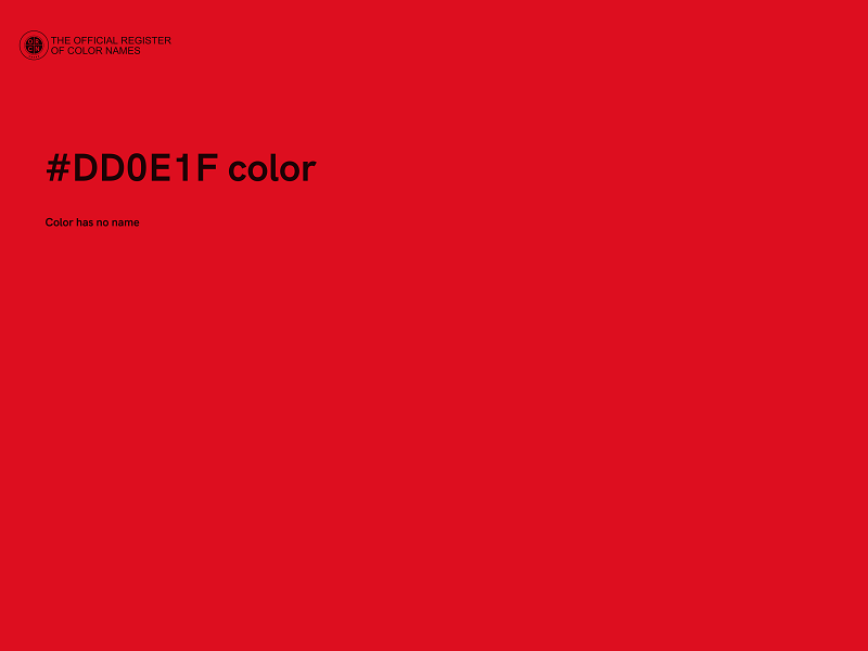 #DD0E1F color image