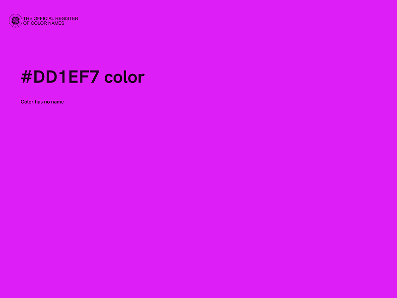 #DD1EF7 color image