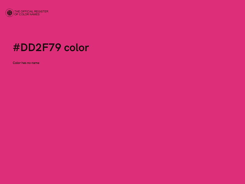 #DD2F79 color image