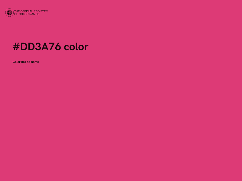 #DD3A76 color image