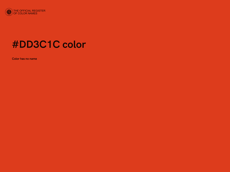 #DD3C1C color image