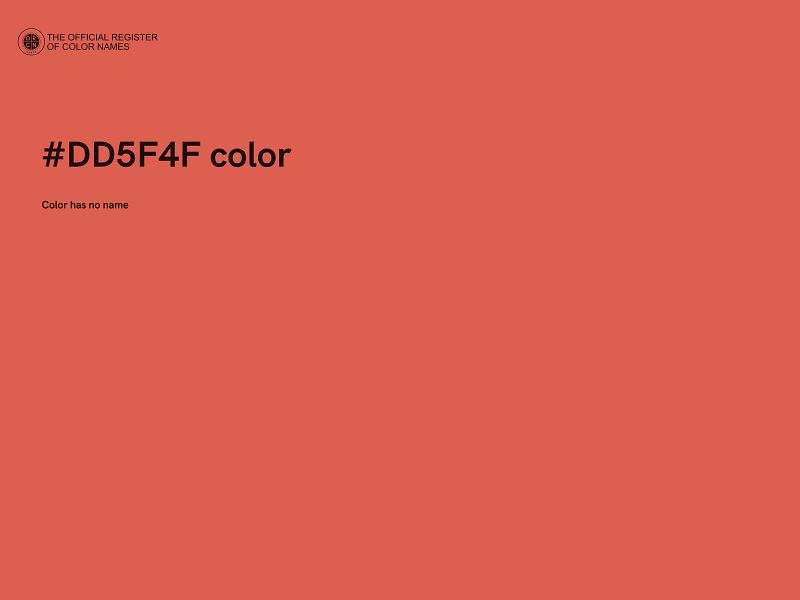 #DD5F4F color image