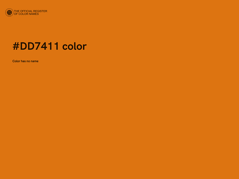 #DD7411 color image