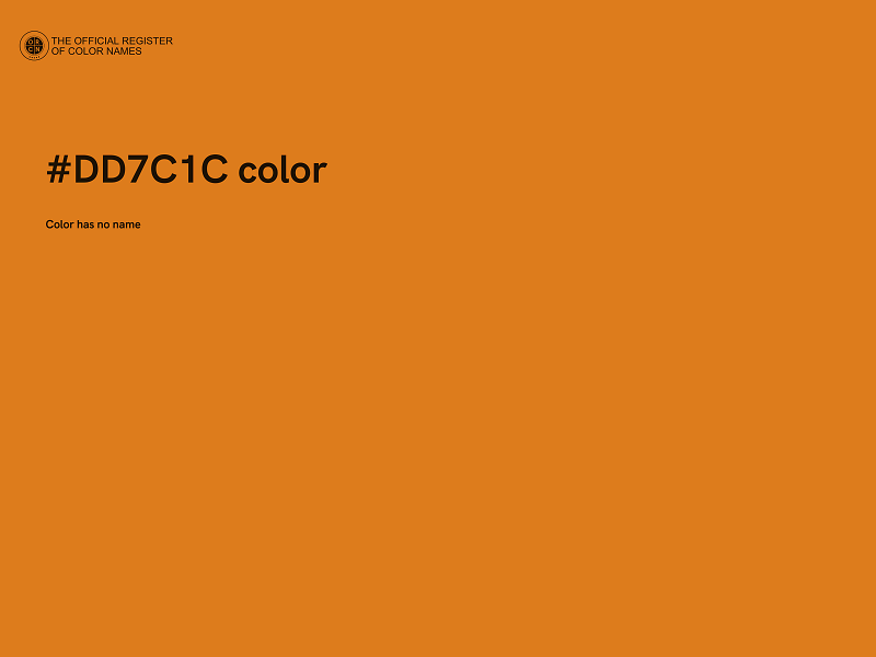 #DD7C1C color image