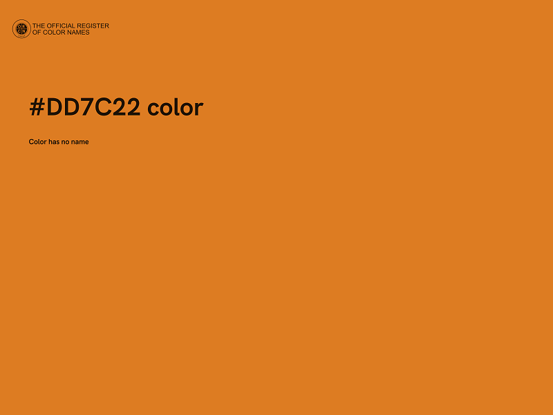 #DD7C22 color image