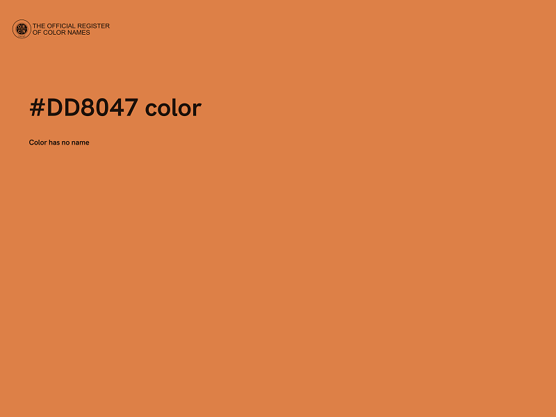 #DD8047 color image