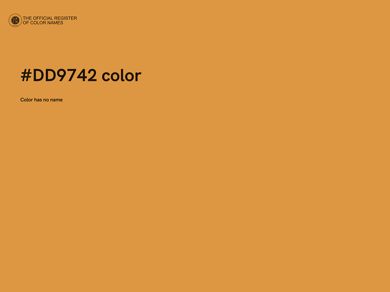 #DD9742 color image