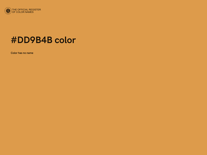 #DD9B4B color image