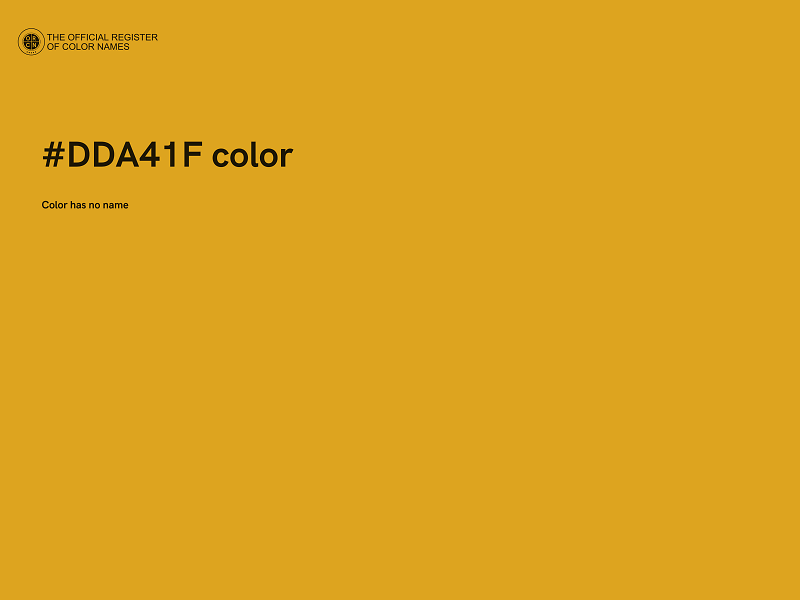 #DDA41F color image