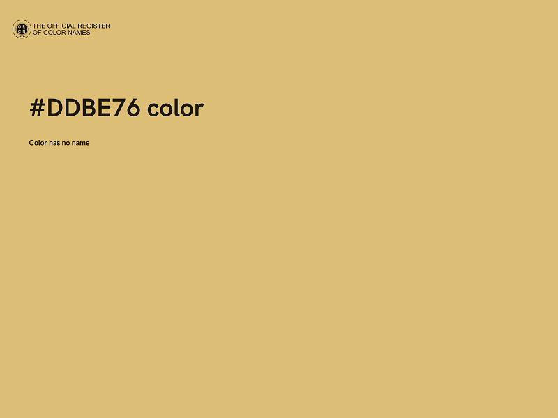 #DDBE76 color image