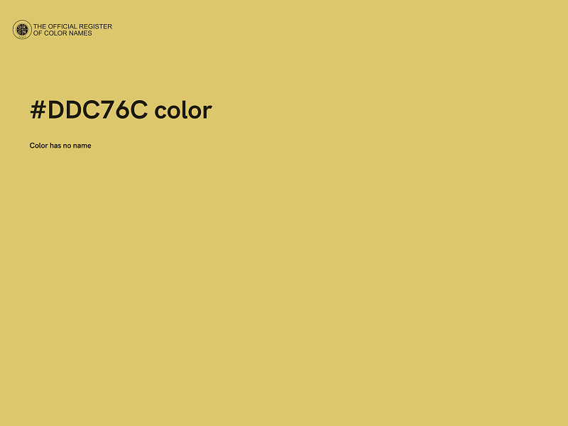 #DDC76C color image