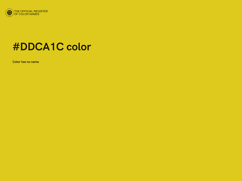 #DDCA1C color image