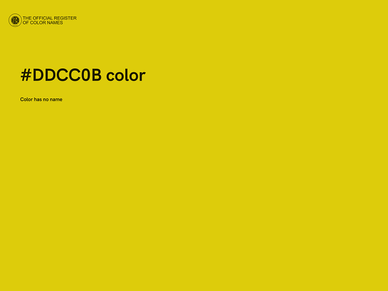 #DDCC0B color image