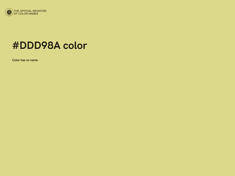 #DDD98A color image