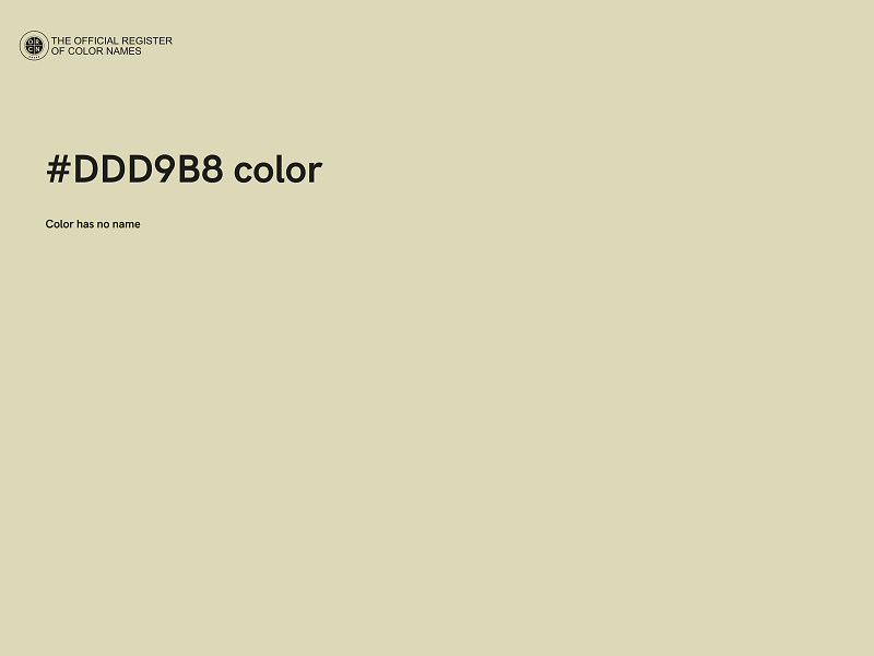 #DDD9B8 color image