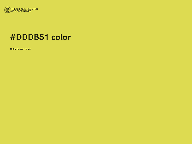 #DDDB51 color image