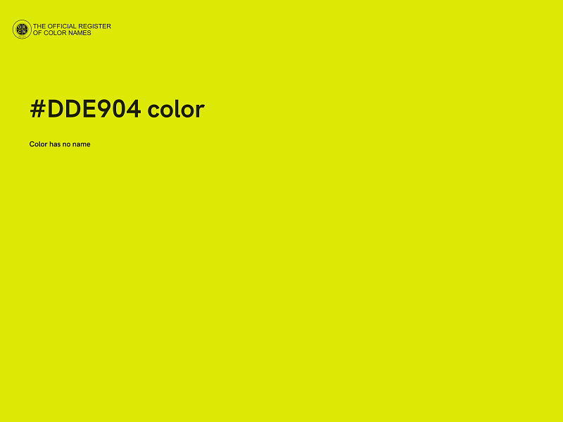 #DDE904 color image