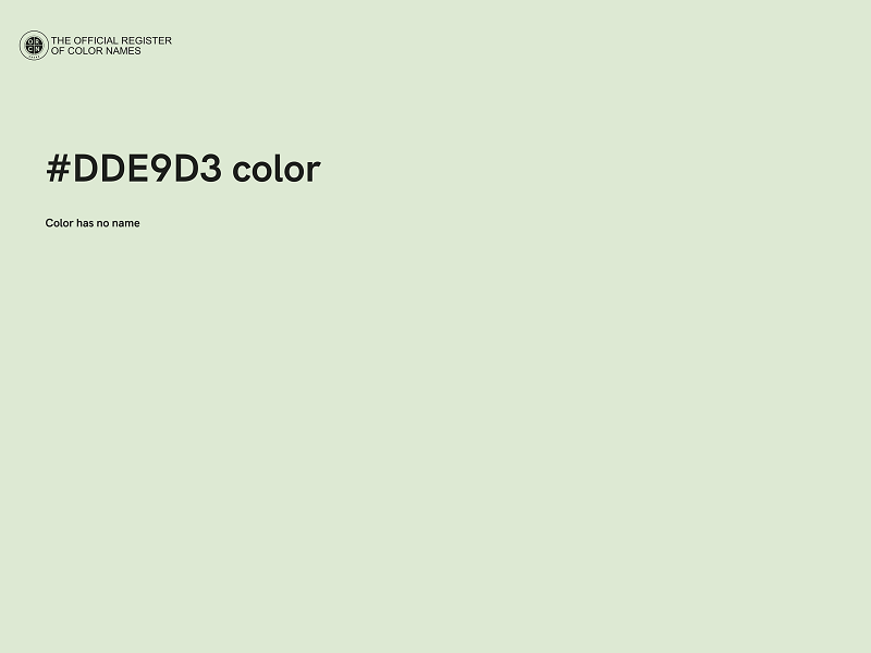 #DDE9D3 color image