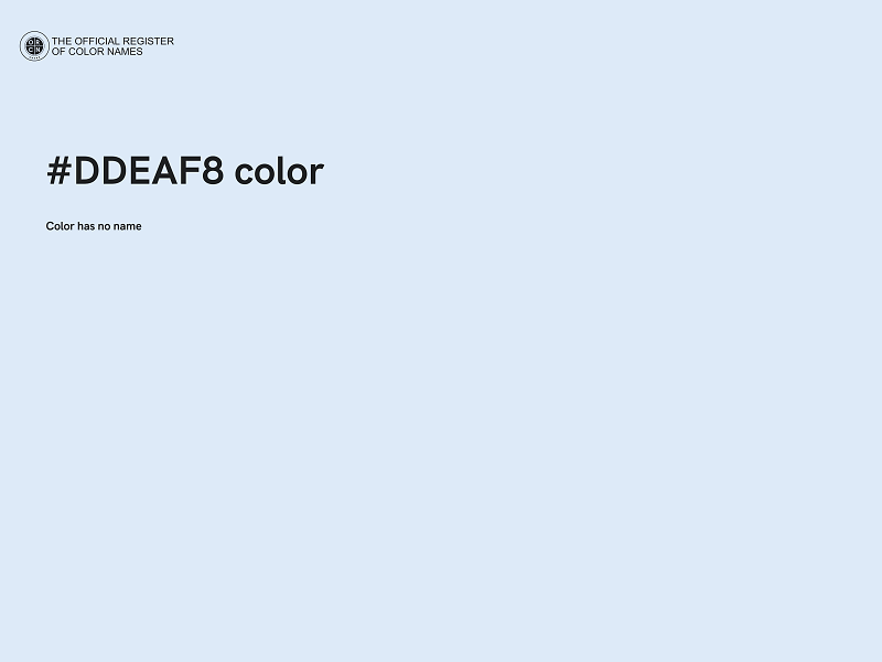 #DDEAF8 color image