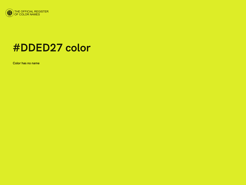 #DDED27 color image