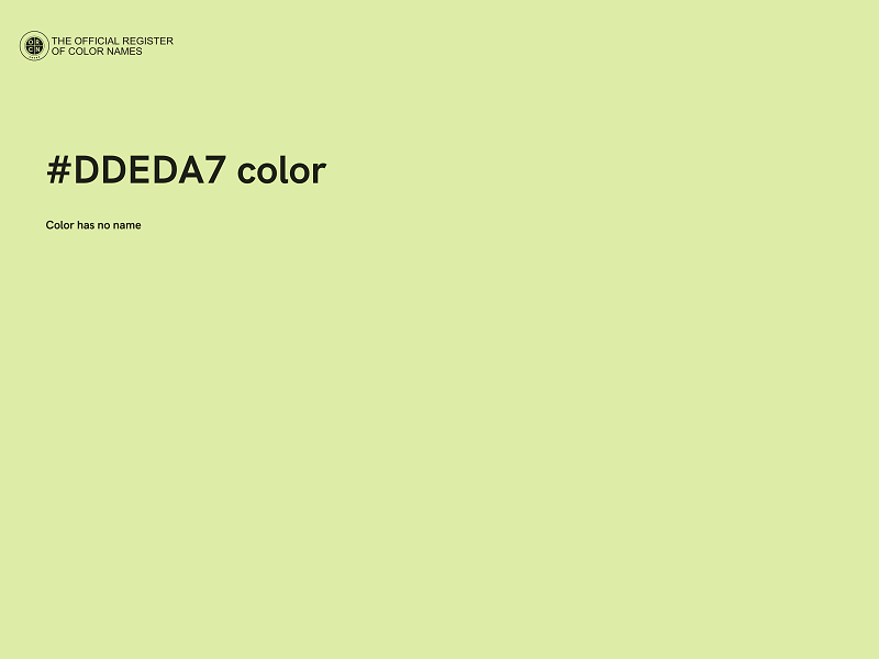 #DDEDA7 color image