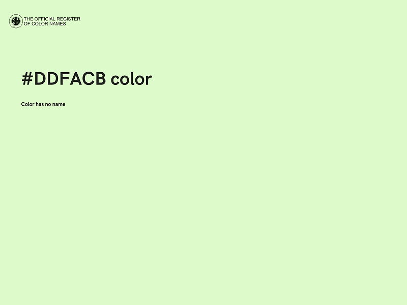 #DDFACB color image