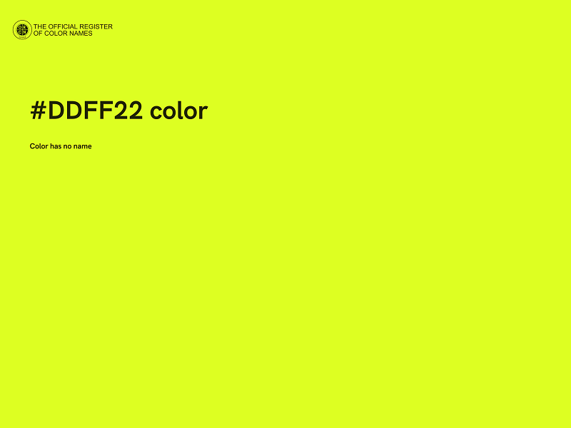 #DDFF22 color image