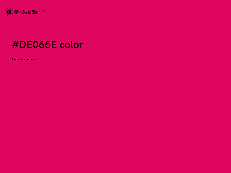 #DE065E color image