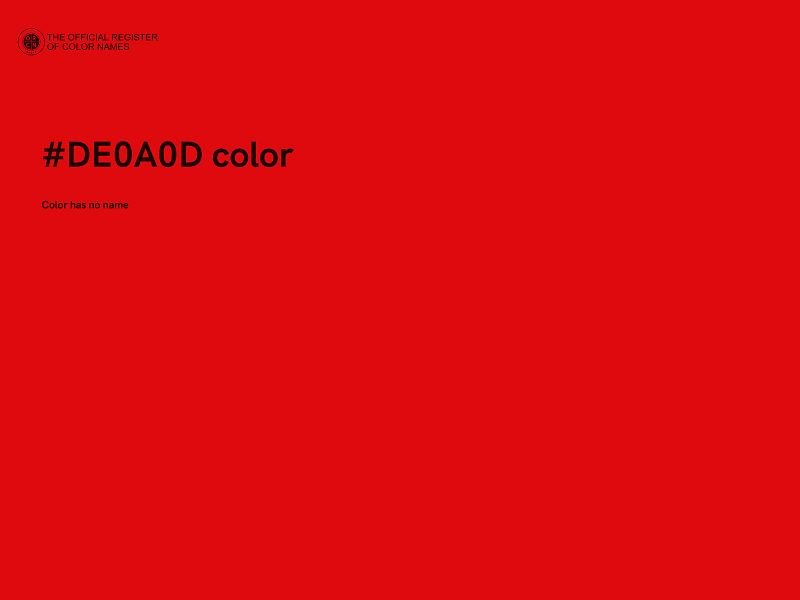 #DE0A0D color image