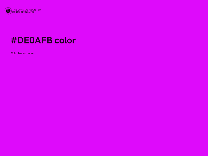 #DE0AFB color image