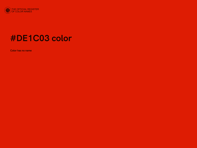 #DE1C03 color image