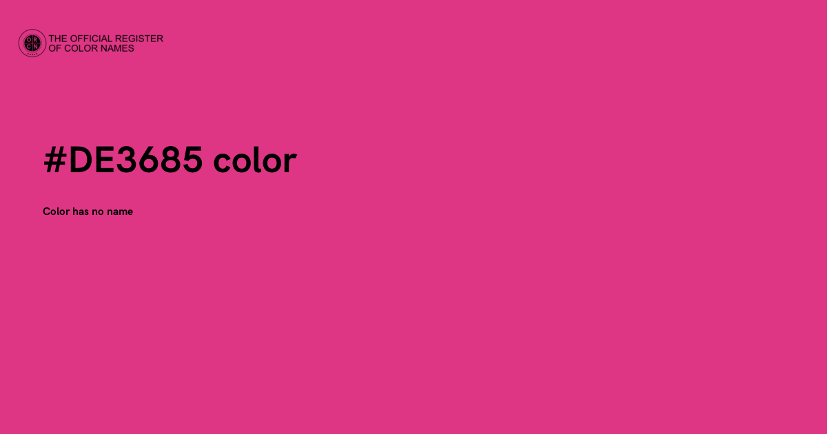 Color #DE3685 - The Official Register of Color Names