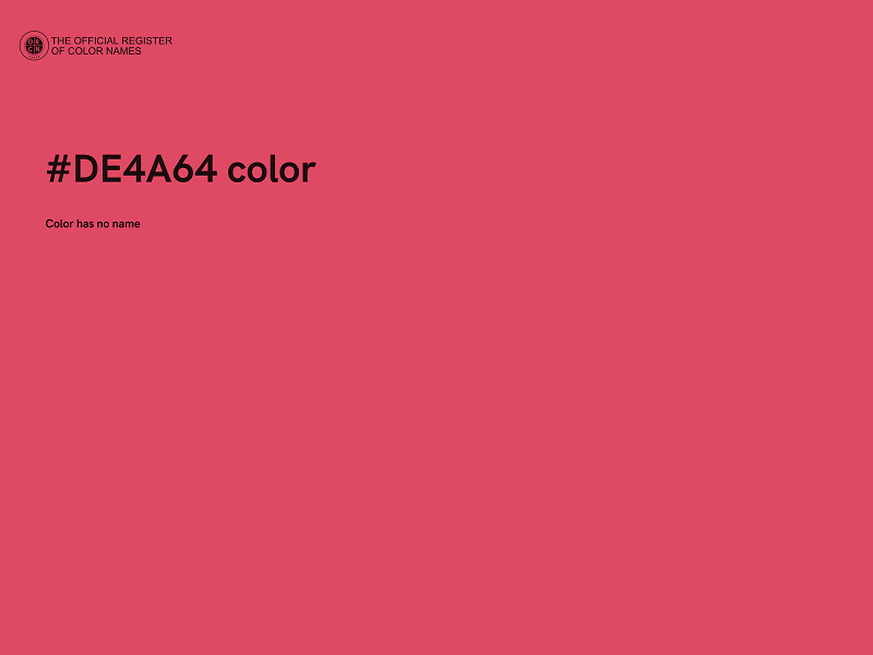 #DE4A64 color image