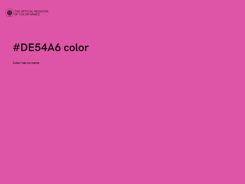 #DE54A6 color image