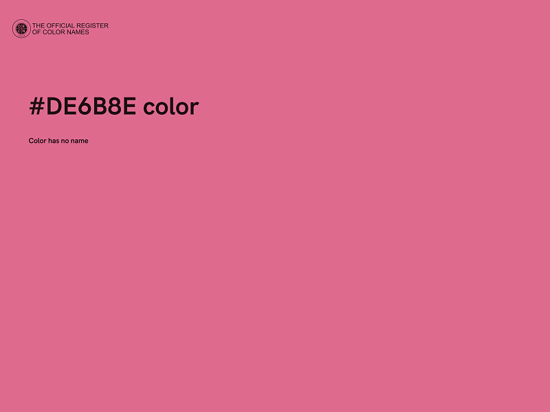 #DE6B8E color image