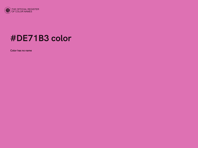 #DE71B3 color image