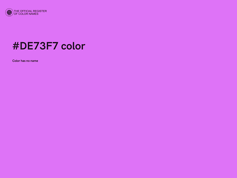 #DE73F7 color image