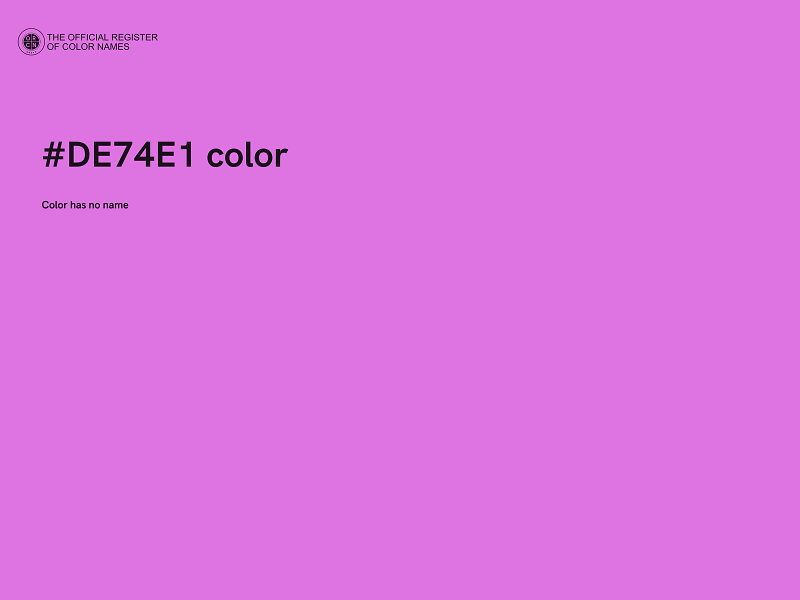 #DE74E1 color image