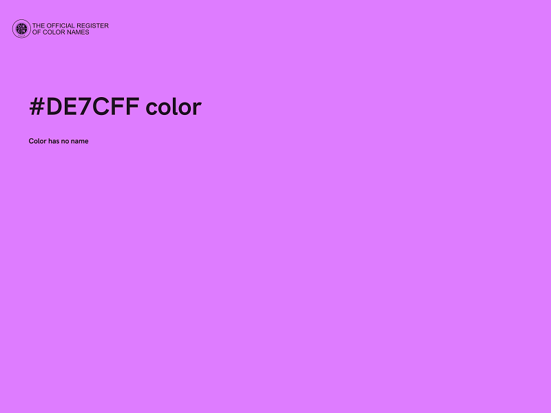 #DE7CFF color image