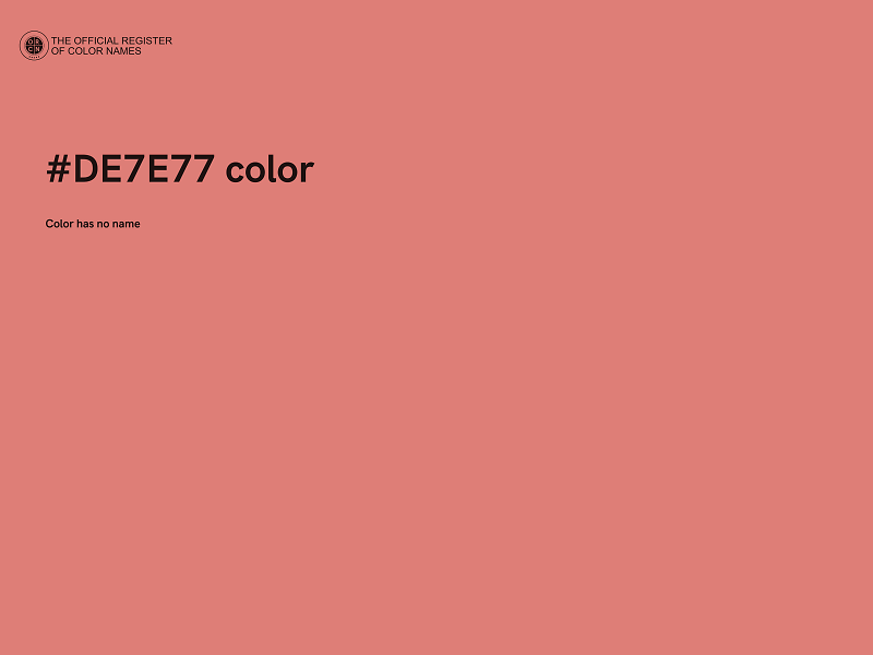 #DE7E77 color image