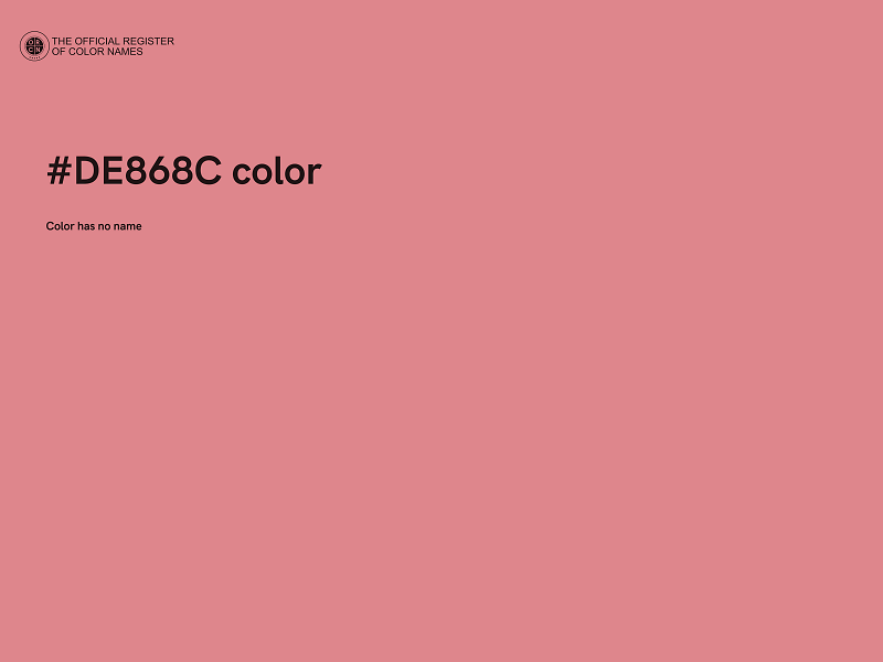 #DE868C color image