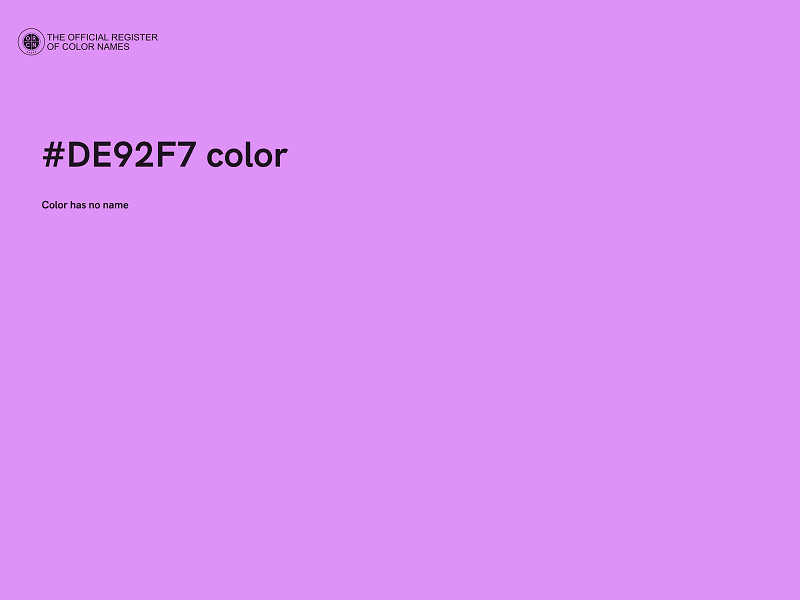 #DE92F7 color image