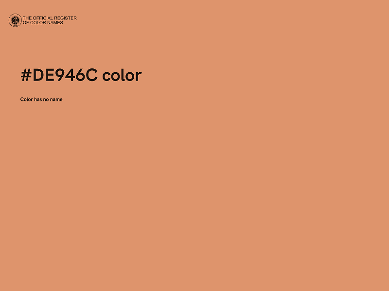 #DE946C color image